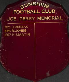 Award - Sunshine Football Club Joe Perry Memorial Shield