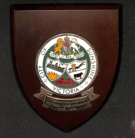 Award - City of Sunshine Victoria Commemorating Sunshine Football Club 50th Anniversary 1938 - 1988 Shield