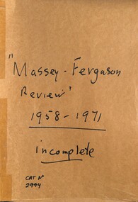 Magazine - Massey - Ferguson Review 1958 - 1971 Publications, Massey - Ferguson