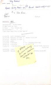 Administrative record - St. Albans Railway Centenary Committee Notes