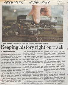 Article - Sunshine Model Railway Club