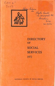 Document - Directory of Social Service 1972, Victorian Council of Social Service