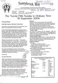 Newsletter - Holy Apostles Anglican Church 'Sunnybrook Way' Newsletters