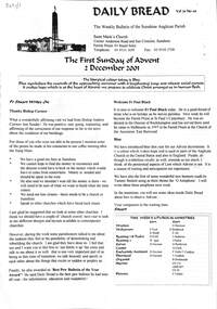 Newsletter - Saint Mark's Church Daily Bread Newsletter Collection, 2 December 2001 - 4 April 2004