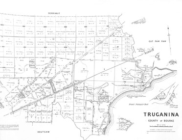 Map - Truganina County of Bourke 1959 Map, Department of Lands and Survey Malbourne, 1959