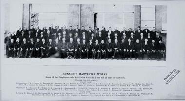 Photograph - Sunshine Harvester Works 25 Years of Service 1928, Oct 1928