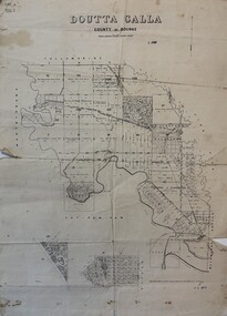 Map - Doutta Galla County of Bourke Map 8th February 1878, Department of Lands and Survey Melbourne by T. F. McGouran, 8th February 1878