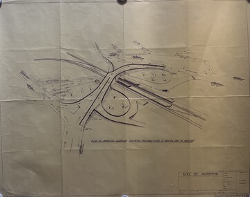 Document - Sunshine Overpass Proposed Flow of Traffic for 1st Section 1961, City of Sunshine, 15th August 1961