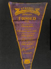 Memorabilia - St. Marks Amateur Atheletic Club Souvenir Pennant