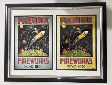 Poster - Phoenix Fire Works Advertising Poster, 1940s
