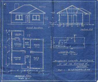 Plan - Joseph "Joe" Wlodarczyk Collection - House plan Lot 172 Esmond Street Sunshine (Ardeer), 1975