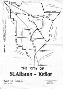 Map - City Of St. Albans & Keilor Unification Proposal Map March 1989, 1989