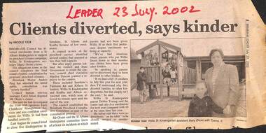 Archive - Willis Street St. Albans Kindergarten, Nicole Cox, 23/07/2002 12:00:00 AM