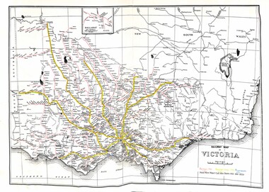 Map - Railway Map of Victoria, Yarra Valley Railways Healesville