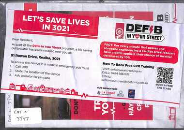 Sign - DEFIB In Your Street Magnetic Sign