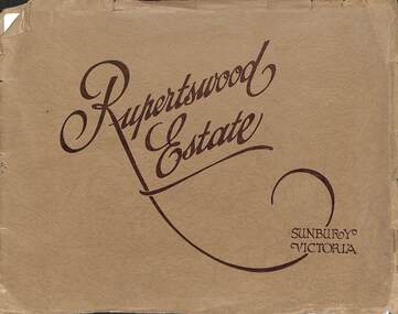 Ephemera - Rupertswood Estate Actioneer's Sales Brochure, Stock and Land General Printing Department