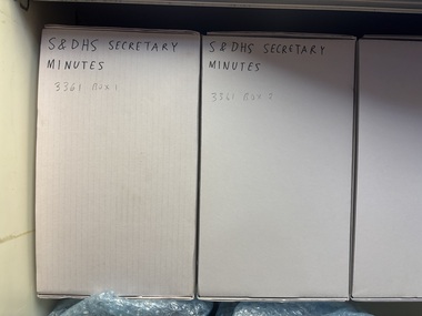 Administrative record - Sunshine And District Historical Society (SDHS) Secretary Minutes