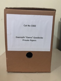 Archive - Gwenyth "Gwen" Goedecke Private Papers