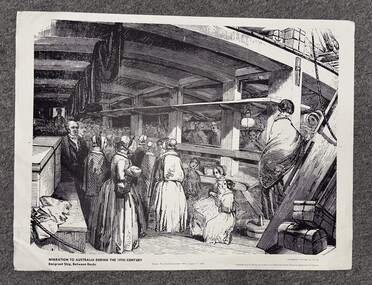 Drawing - Migration to Australia during the 19th Century Sketches