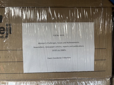 Archive - Gwen Goedecke Collection - Women's challenges, issues and achievements