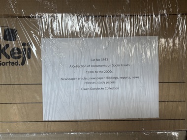 Archive - Gwen Goedecke Collection - A Collection of documents on Social Issues