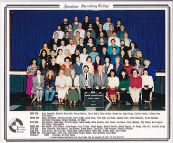 Photograph - Sunshine Secondary College Senior Campus 1992 Staff, Sunshine Technical school