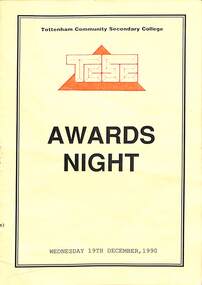 Ephemera - Tottenham Technical School Award Night Programmes, Tottenham Technical School, 1978
