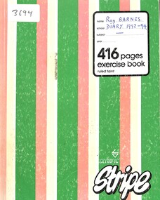 Journal - Ray Barnes Diary 1992 - 1994, Barnes, Raymond Frank
