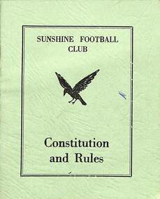 Administrative record - Sunshine Football Club Constition and Rules