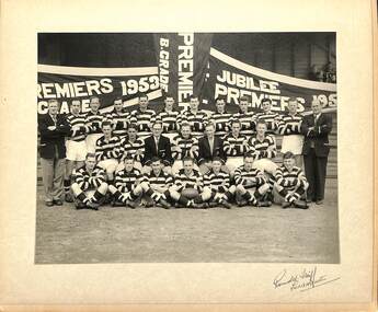 Photograph - Sunshine Football Club 1st 18 Team Photo Mid 1950's, Mid 1950's