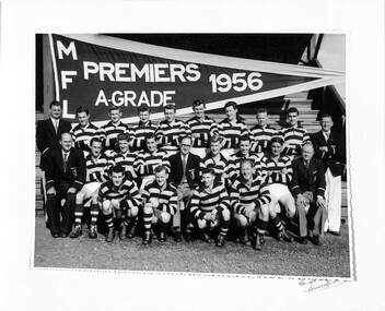 Photograph - Sunshine Football Club A Grade Premiers 1956 Team Photo, 1956