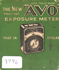 Instrument - John "Jack" Henry Horace Jackson Glass Exposure Meter
