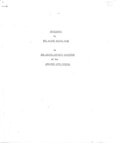 Administrative record - Albion Tennis Club - Submission by The Albion Tennis Club to The Sports Advisory Committee of the Sunshine City Council, C1975