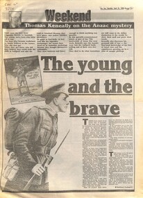 Newspaper - The Sun - ANZAC Mystery The Young And The Brave Newspaper Supplement, The Sun, 21st April 1990