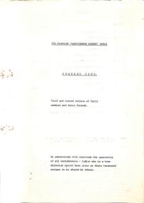 Booklet - The Sunshine Presbyterian Ladies Guild Cookery book