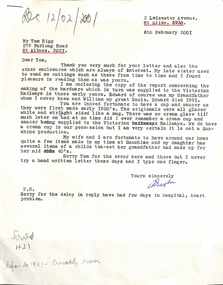 Document - Sunshine Potteries Victorian Railways Cup History, Mr. Drayton, 2001