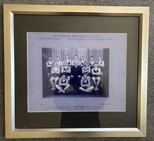 Photograph - Sunshine Swimming Club Water Polo Team Semi-Finalists "C" Grade Season 1936 - 37, 1937