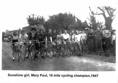 Photograph - Mary Paul 10 Mile Cycling Champion 1947 Photograph