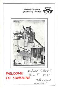Booklet - Massey Ferguson Welcome To Sunshine Information Booklet, Massey Ferguson