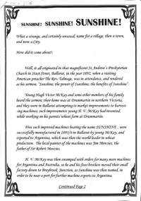 Document - Sunshine Sunshine Sunshine By William "Bill" Thomas MacGavin, William "Bill" Thomas MacGavin