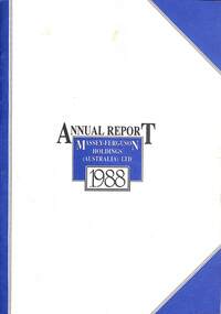 Administrative record - Massey Ferguson Holdings (Australia) Limited Annual Reports, Massey Ferguson Holdings (Australia) Limited