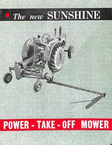Pamphlet - H.V. McKay Massey Harris Sunshine Power Take Off Mower, H.V. McKay Massey Harris