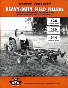 Pamphlet - Massey Ferguson Heavy Duty Field Tillers 524, 526 And 544, Massey Ferguson