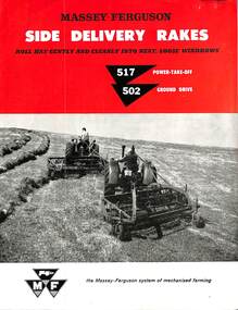 Pamphlet - Massey Ferguson Side Delivery Rakes 517 Power Take Off And 502 Ground Drive, Massey Ferguson