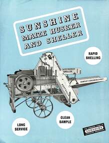 Pamphlet - H.V. McKay Massis Harris Sunshine Miaze Husker And Sheller, H.V. McKay Massey Harris