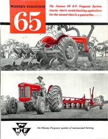 Pamphlet - Massey Ferguson 65 Tractor, Massey Ferguson