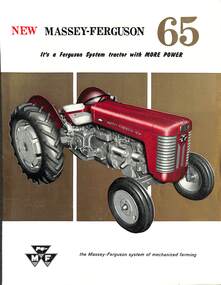 Pamphlet - Massey Ferguson 65 Tractor, Massey Ferguson