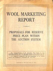 Document - Wool Marketing Report Proposals For Reserve Price Plan Within The Auction System
