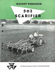 Pamphlet - Massey Ferguson - 502 Scarifier Brochure