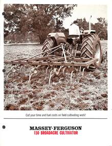 Pamphlet - Massey Ferguson - 130 Broadacre Cultivator Brochure